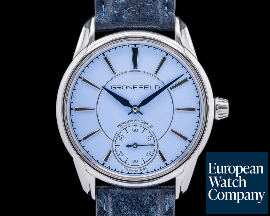 Image of Gronefeld 1941 Principia Automatic Steel Light Blue Dial