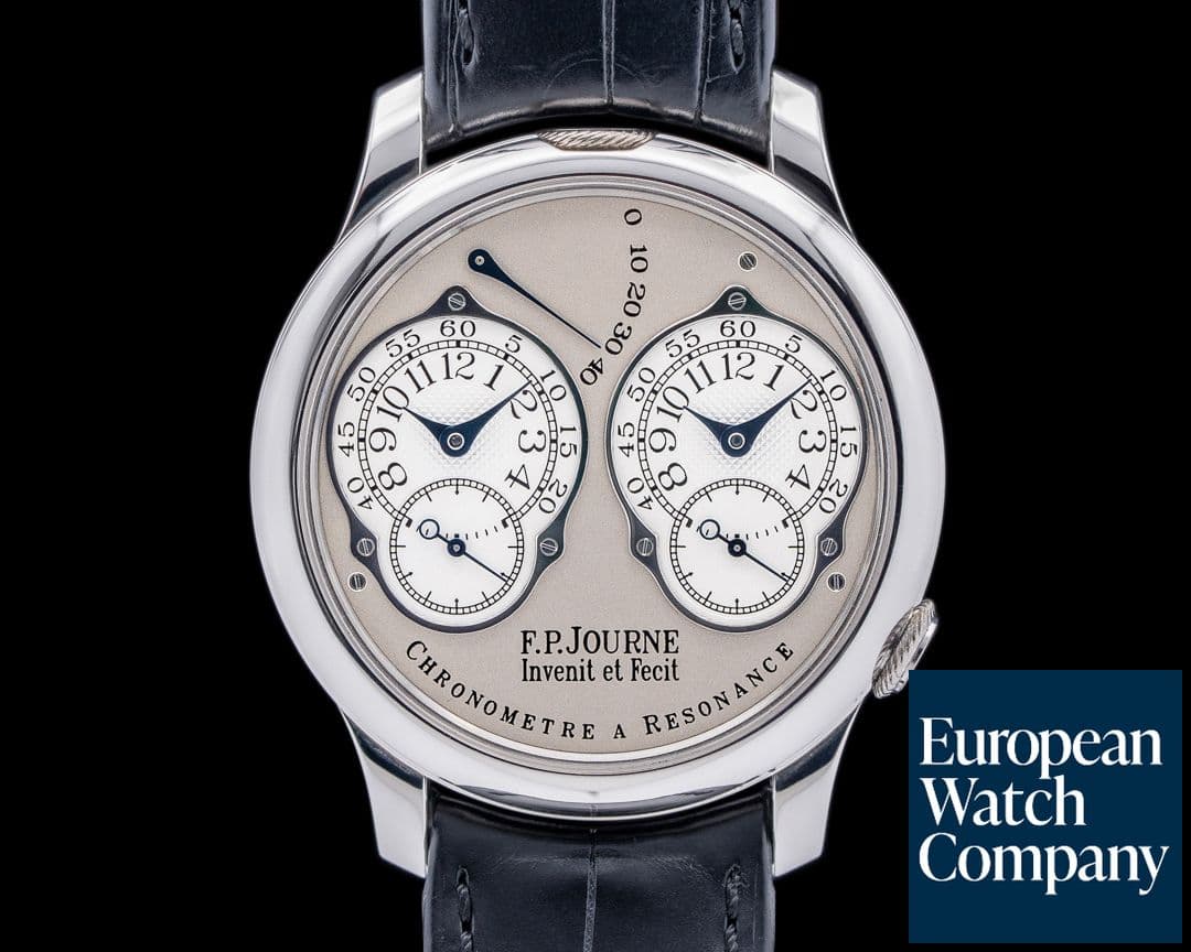 Image of F. P. Journe Chronometre Resonance Platinum Silver Dial 40MM FULL SET
