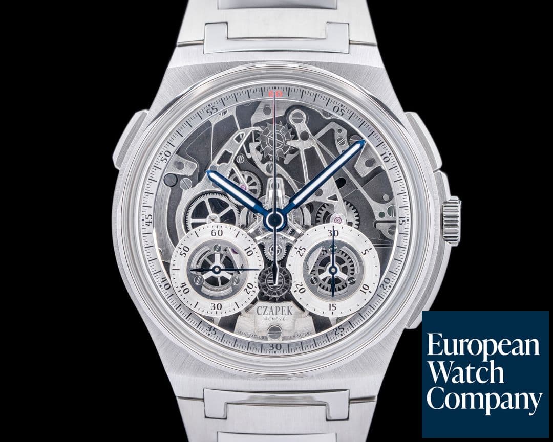 Image of Czapek & Cie Antarctique Chronograph Rattrapante Silver Grey LE UNWORN