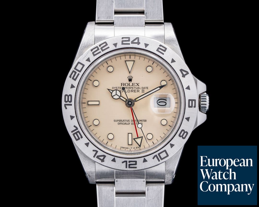 Image of Rolex Explorer II with RARE Transitional Cream Rail Dial SS
