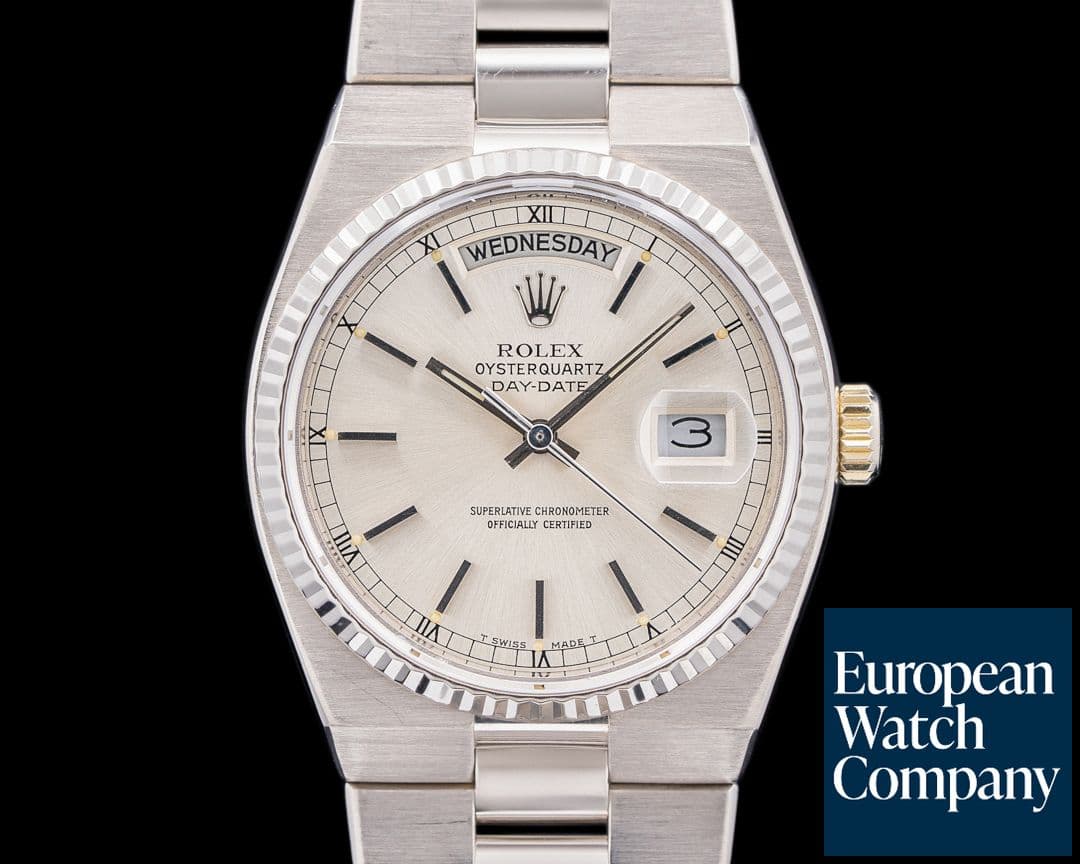 Image of Rolex OysterQuartz Day Date 18K white Gold / Silver Dial