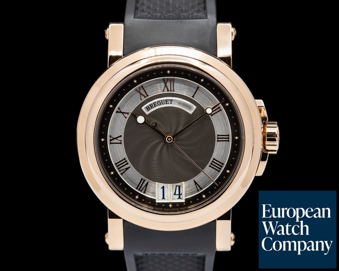 Image of Breguet Marine Automatic Big Date 18K Rose Gold / Rubber