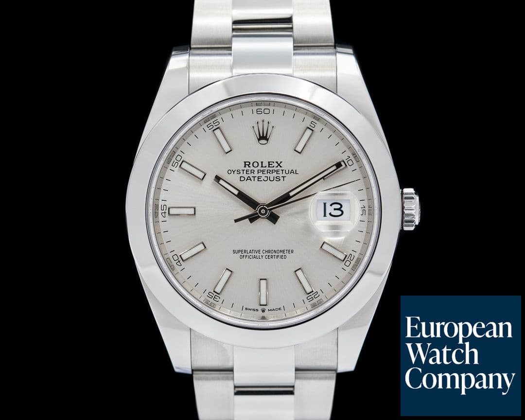 Image of Rolex Datejust 41 126300 Silver Stick Dial SS