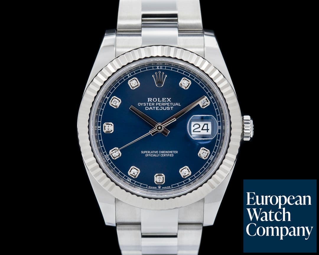Image of Rolex Datejust 41 Blue Diamond Dial 2020