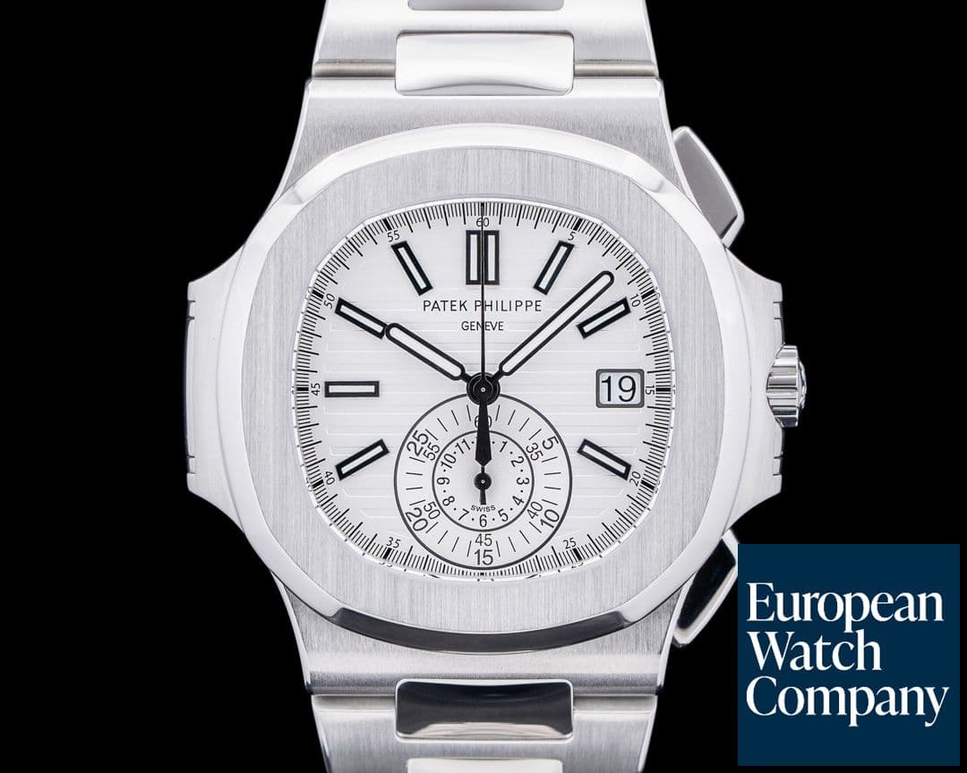 Image of Patek Philippe Nautilus 5980 Chronograph White Dial SS