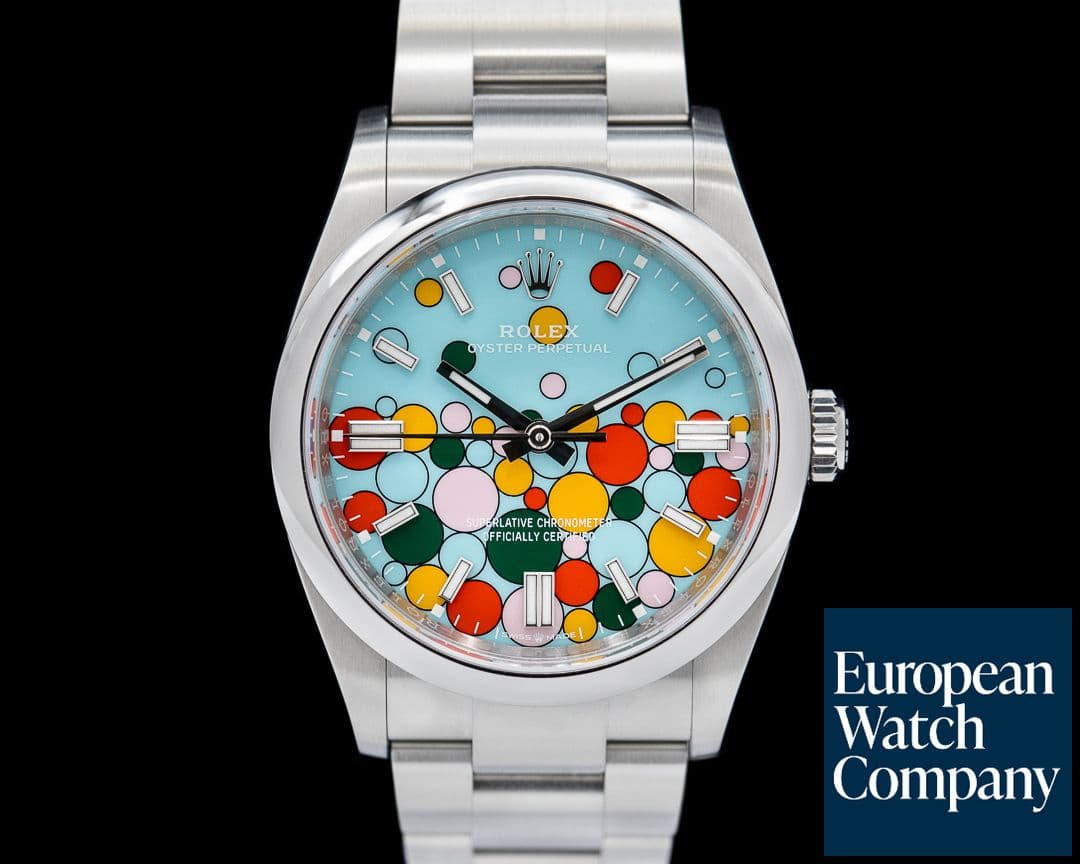 Image of Rolex Oyster Perpetual Turquoise Blue Celebration 126000 36MM