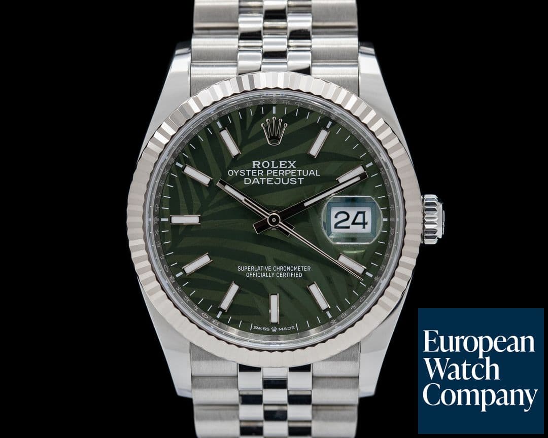 Image of Rolex Datejust Green "Palm" Dial / Jubilee Bracelet 2024