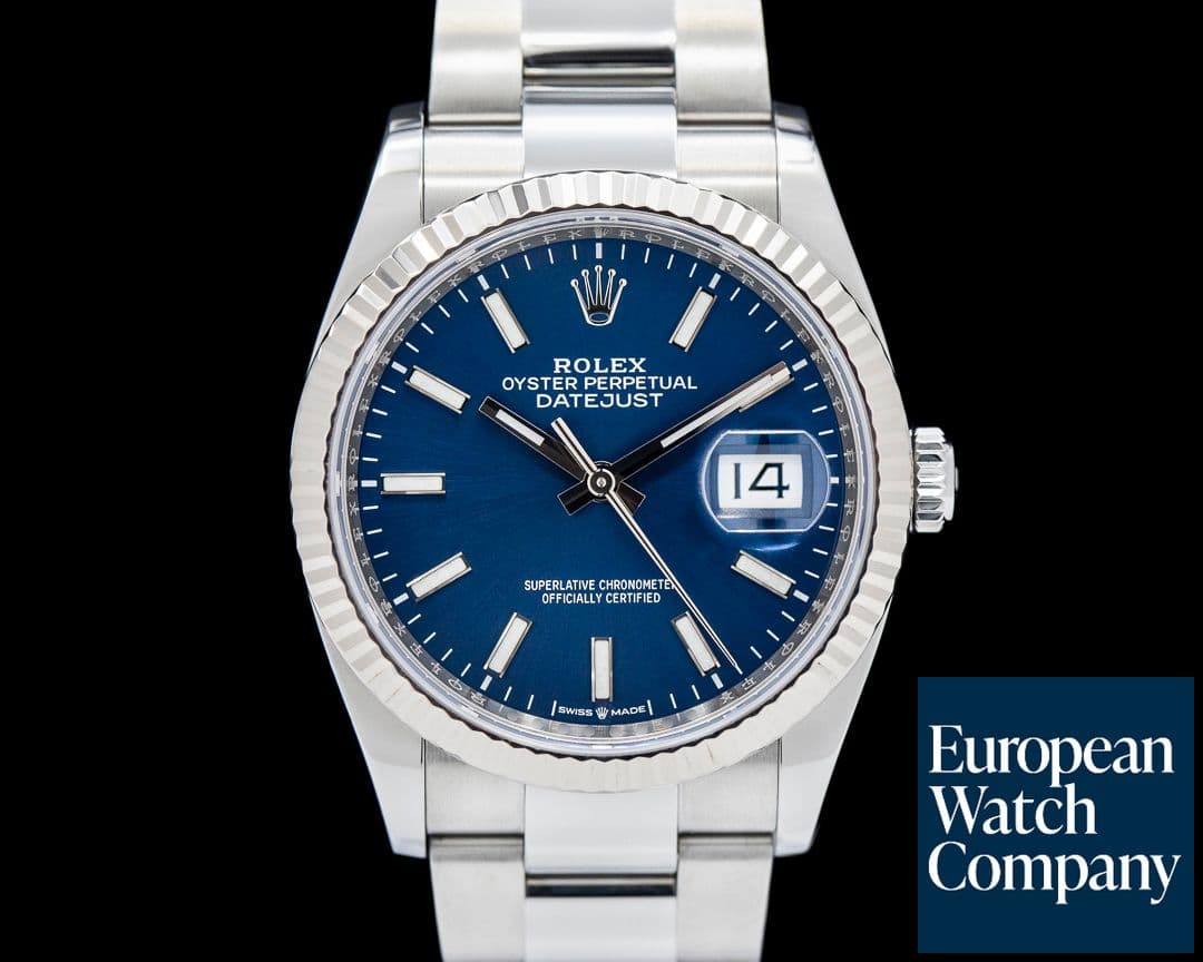 Image of Rolex Datejust Blue Stick Dial / Oyster Bracelet