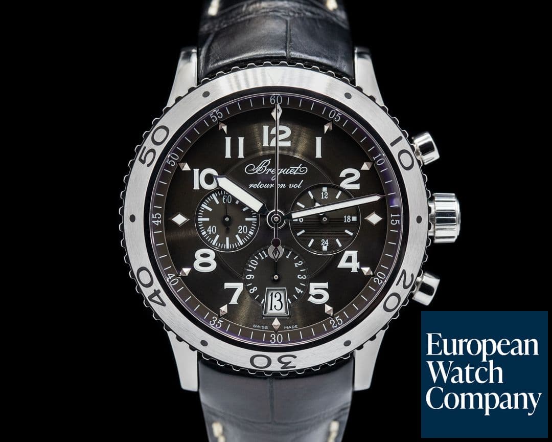 Image of Breguet Type XXI Flyback SS / Alligator Brown Dial