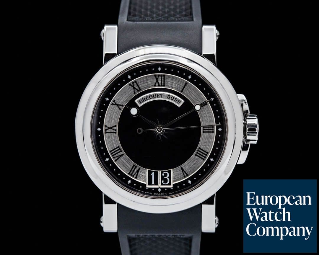 Image of Breguet Marine Big Date Black Dial SS / Rubber