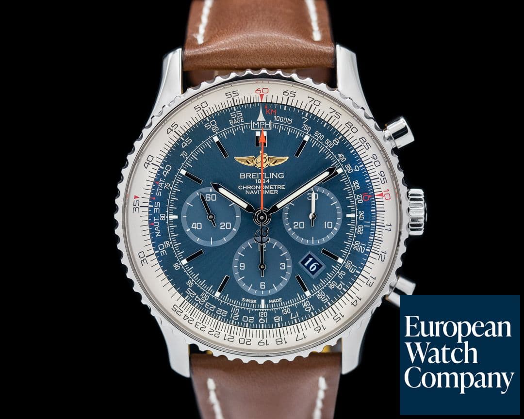 Image of Breitling Navitimer 01 B01 Chronograph Blue Dial SS