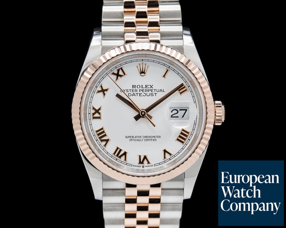 Image of Rolex Datejust 36 126231 White Roman Dial 18k/SS Jubilee