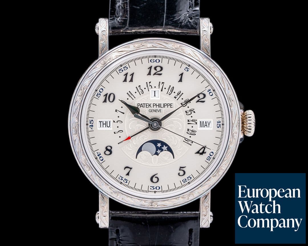 Image of Patek Philippe Grand Complications Perpetual Calendar 5160 18K WG ENGRAVED