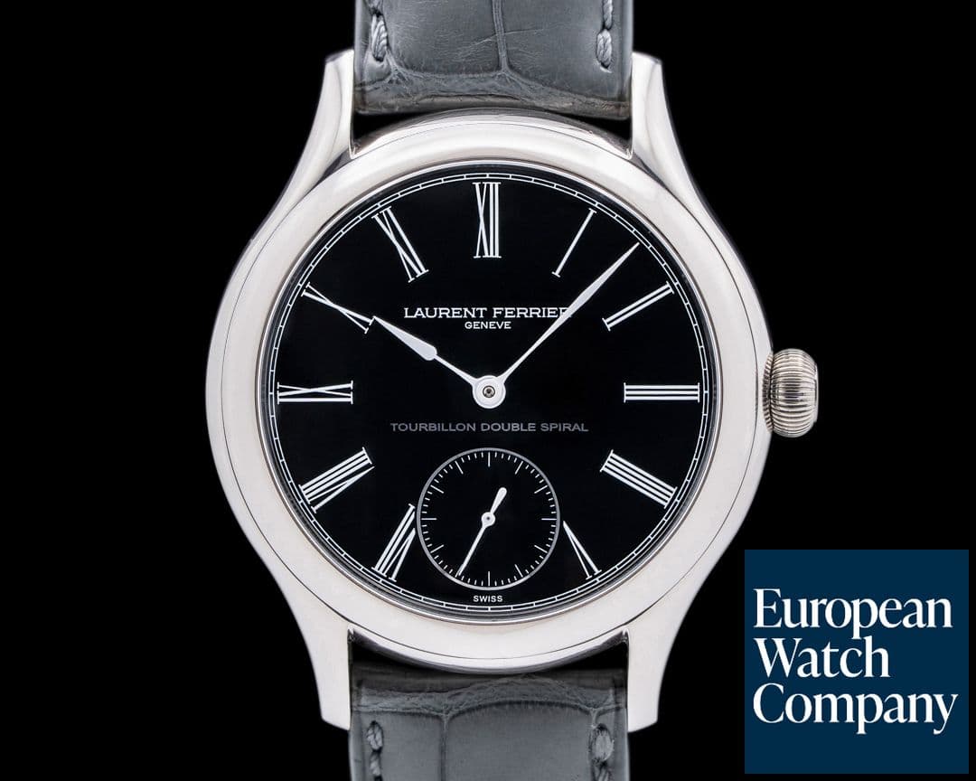 Image of Laurent Ferrier Galet Classic Double Spiral Tourbillon Black Onyx Dial RARE