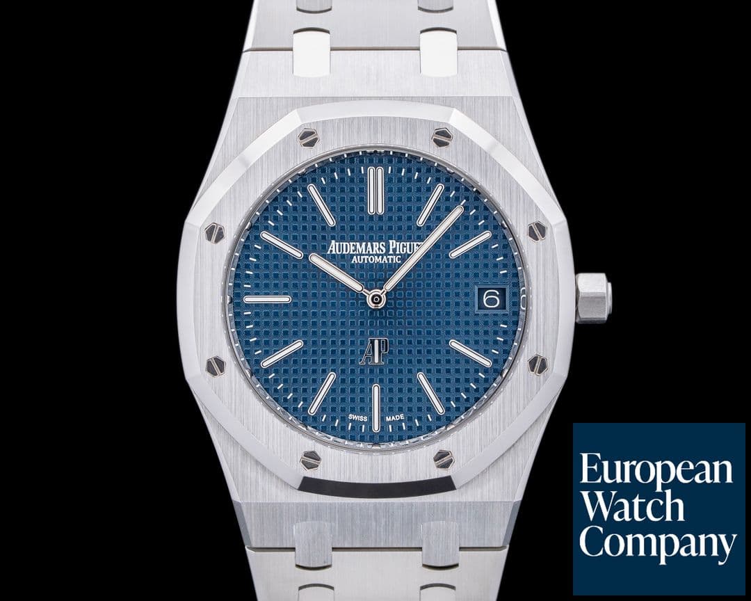Image of Audemars Piguet Royal Oak Extra Thin "50th Anniversary" Blue Dial SS 16202ST