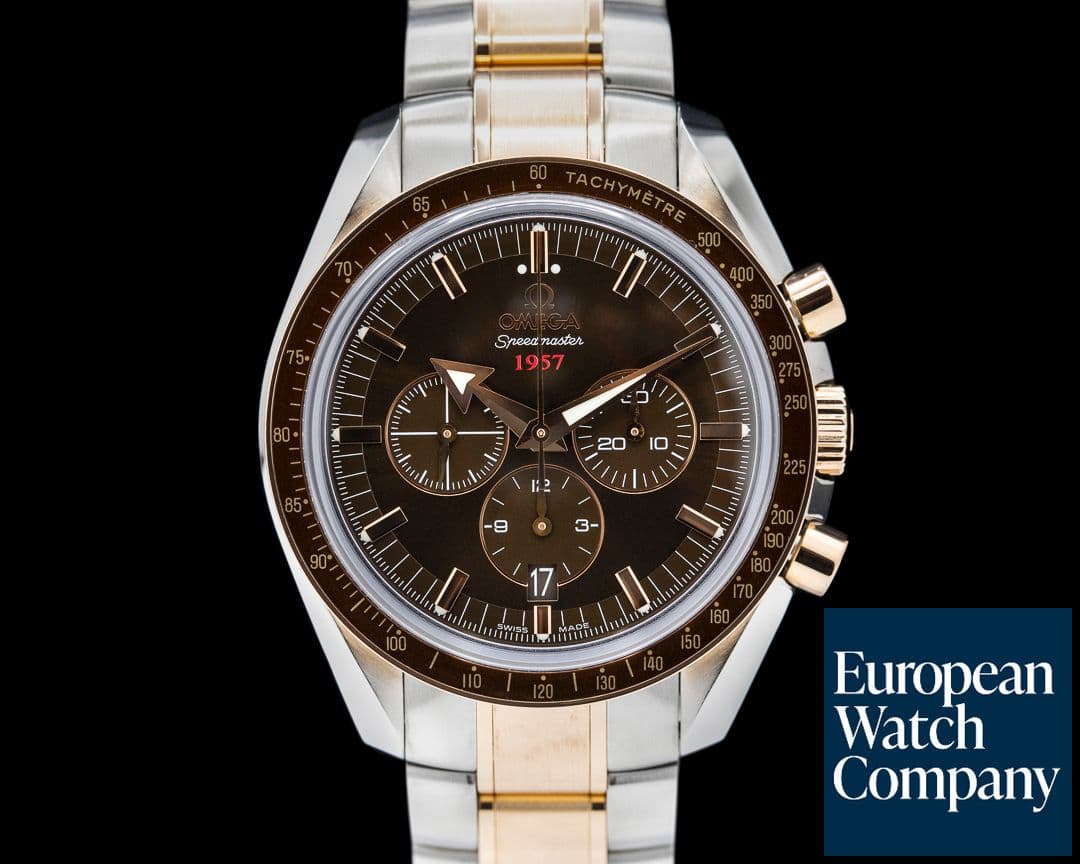 Image of Omega Speedmaster Broad Arrow 1957 SS / 18k RG
