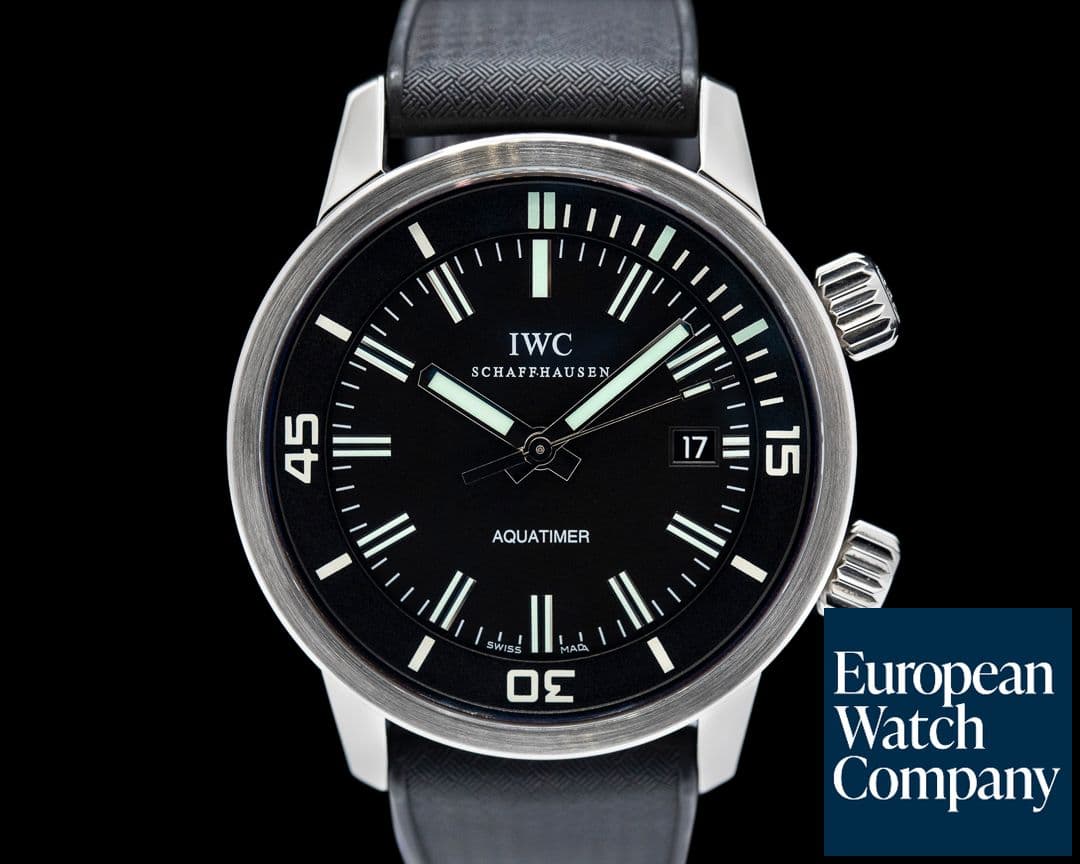 Image of IWC Aquatimer Automatic SS Black Dial / Rubber Strap