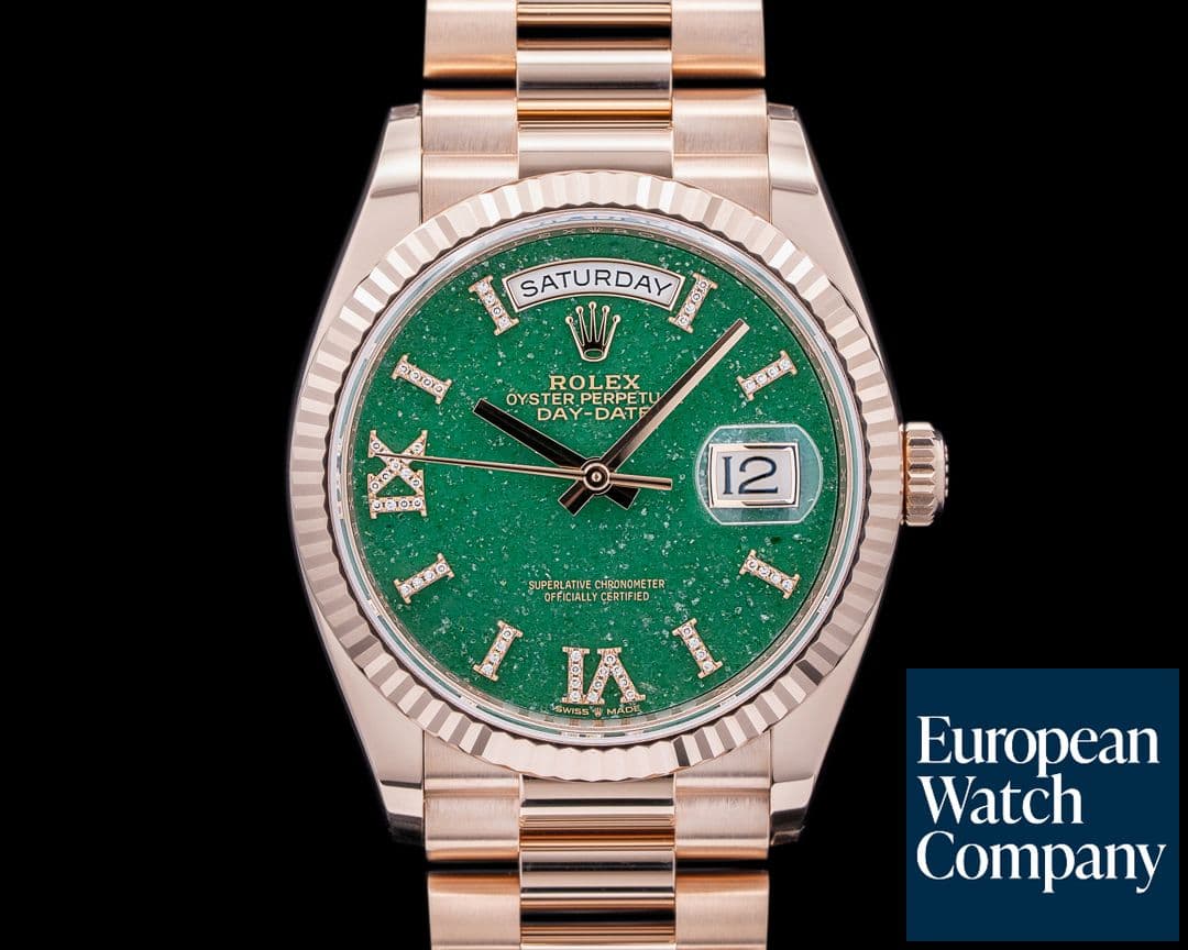 Image of Rolex Day Date President 128235 Aventurine Diamond Dial UNWORN
