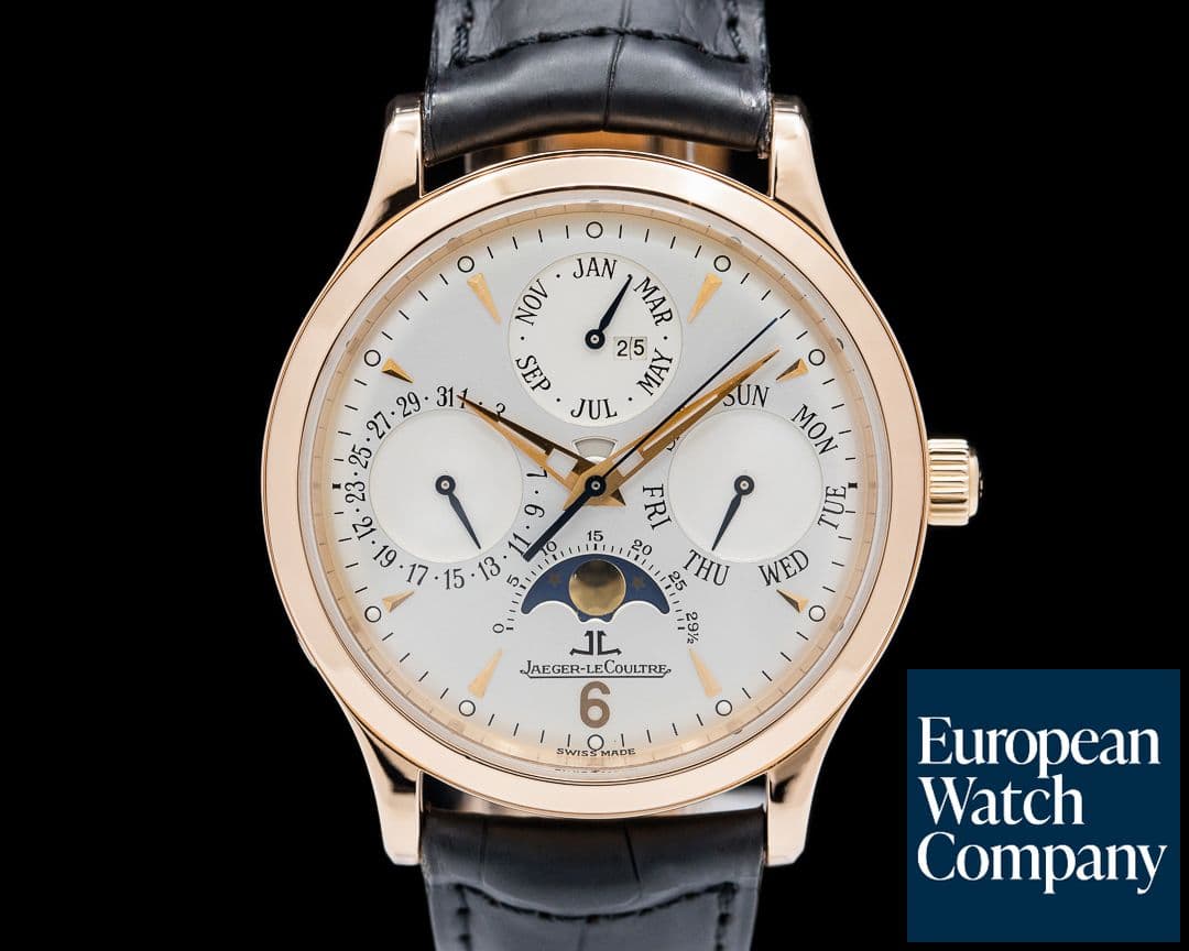 Image of Jaeger LeCoultre Master Control Perpetual Moon Phase 18K RG / Silver Dial