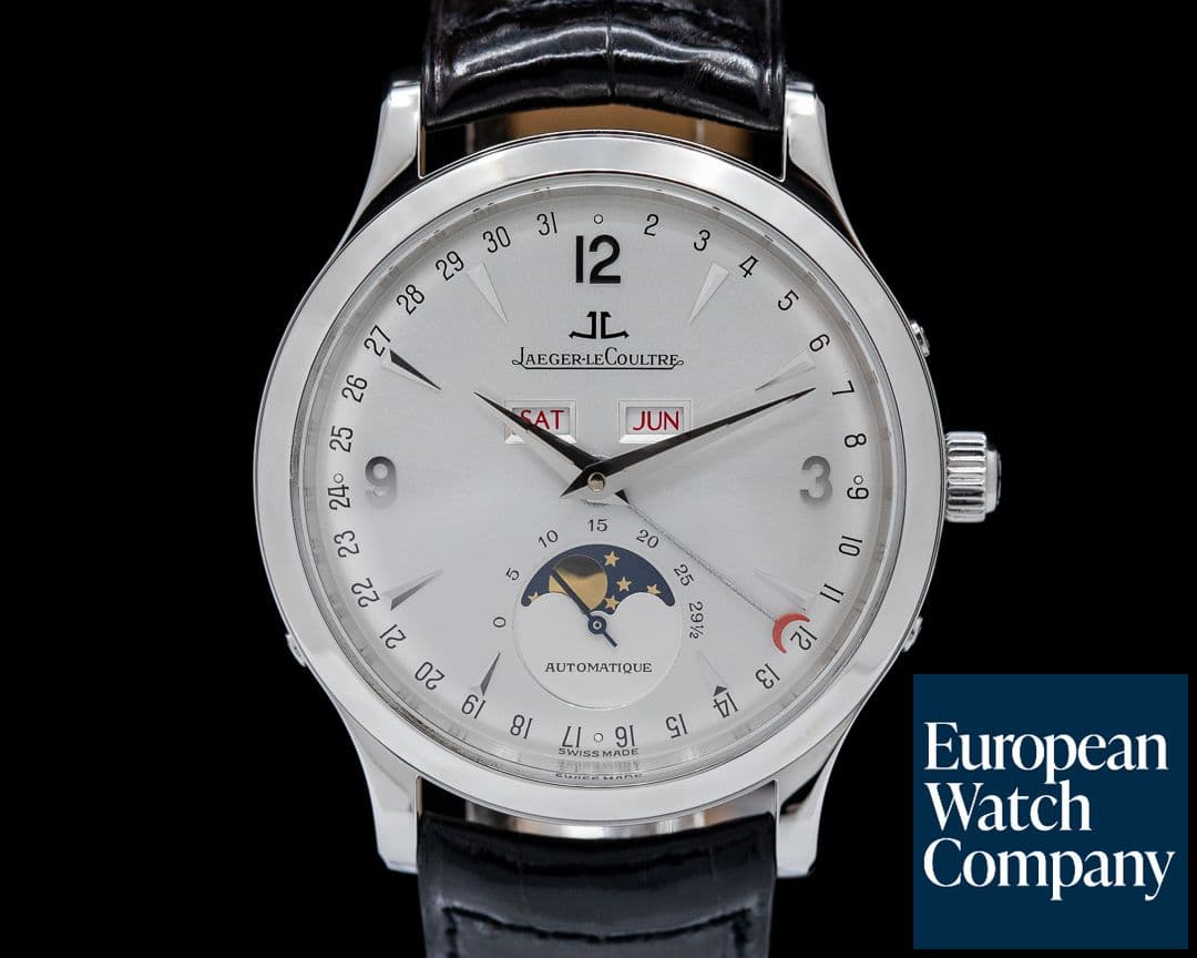 Image of Jaeger LeCoultre Master Control Triple Date Moon SS Silver Dial