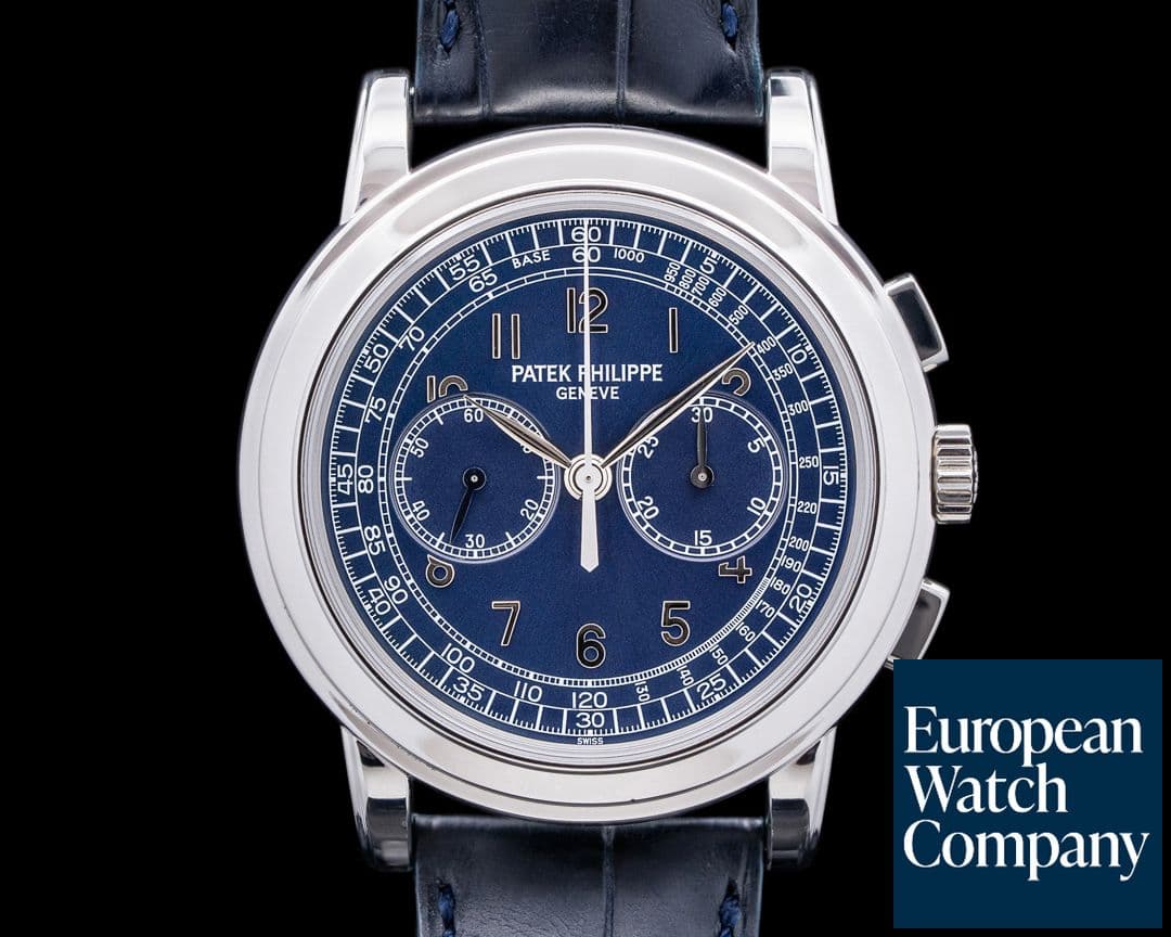 Image of Patek Philippe 5070P Platinum Blue Dial Chronograph