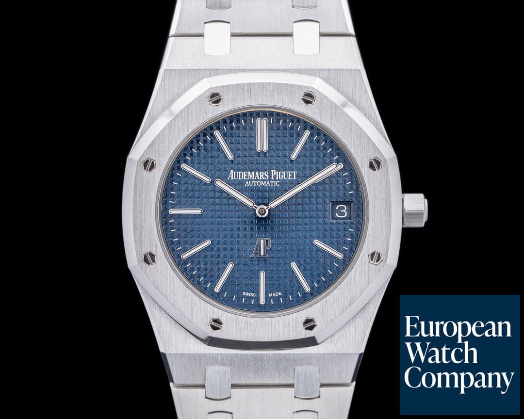 Image of Audemars Piguet Royal Oak 15202ST "Jumbo" Extra Thin Blue Dial SS