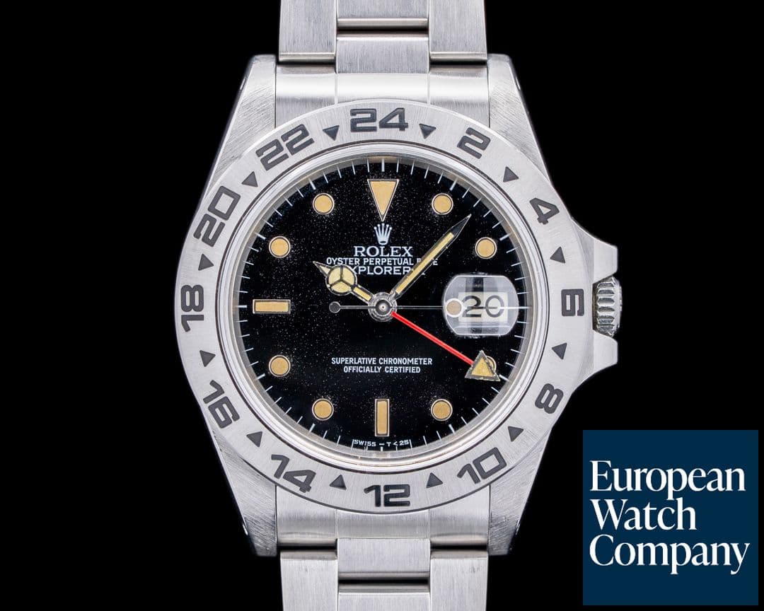 Image of Rolex Explorer II 16550 Black Dial PATINA SS