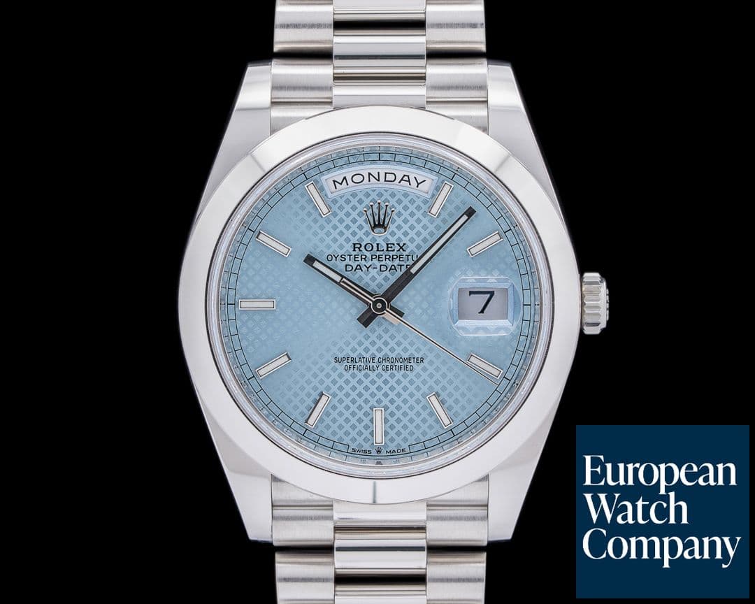 Image of Rolex Day Date 228206 Platinum Blue Dial 40MM