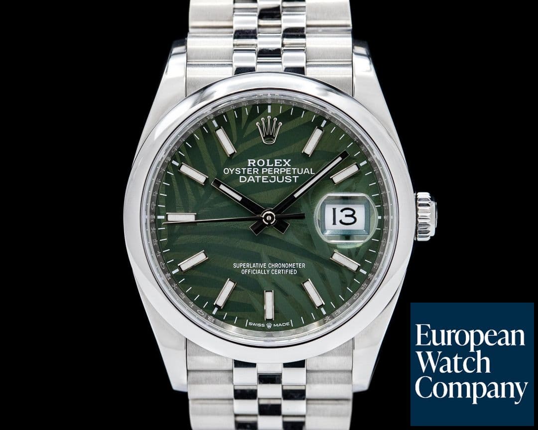Image of Rolex Datejust 126200 Green "Palm" Dial / Jubilee DISCONTINUED