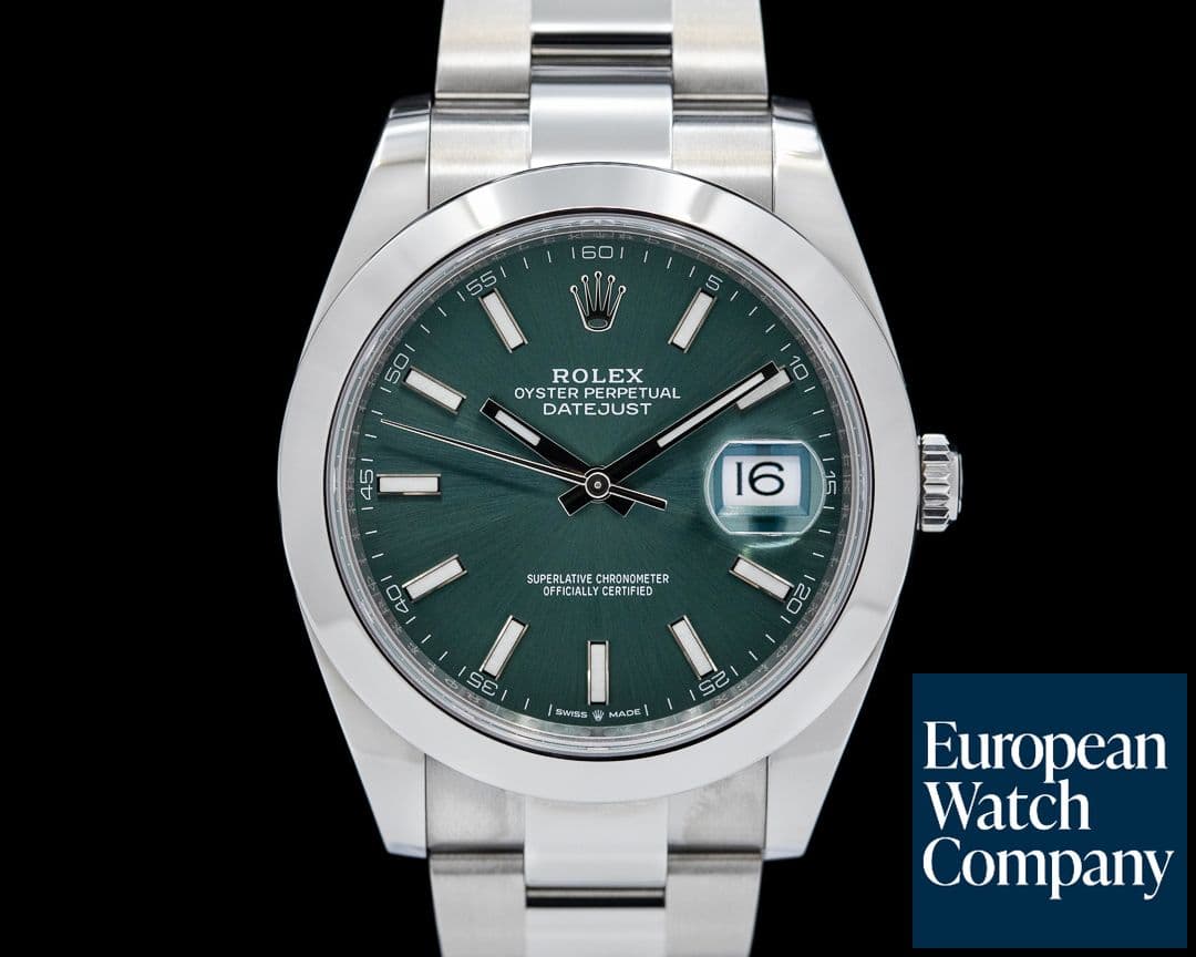 Image of Rolex Datejust 41 Green Stick Dial SS Oyster 2024