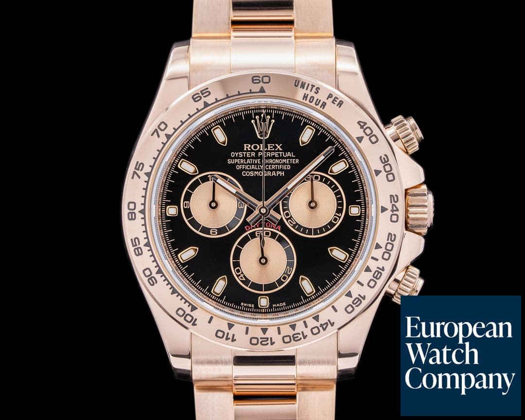 Image of Rolex Daytona Everose 116505 Black Dial 18K Rose Gold / Bracelet