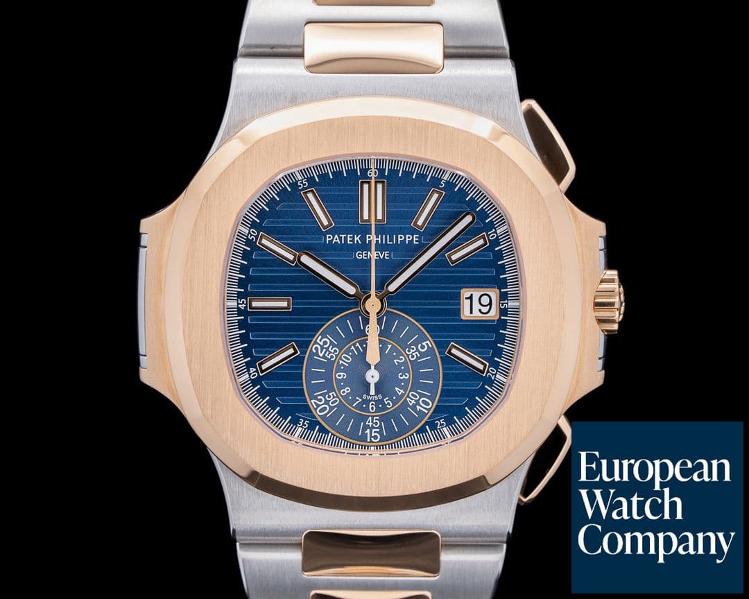 Image of Patek Philippe Nautilus 5980/1AR Chronograph Blue Dial 18K RG / SS