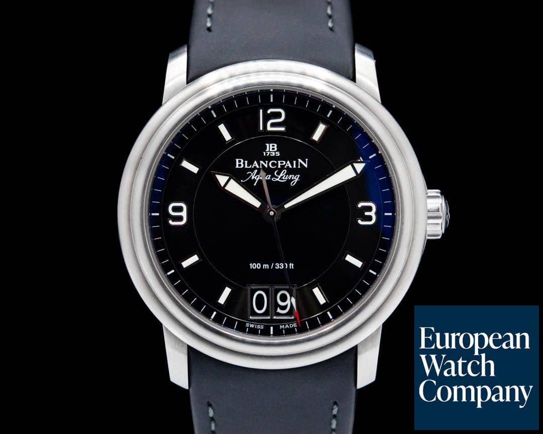 Image of Blancpain Aqualung SS Big Date SS Rubber Strap