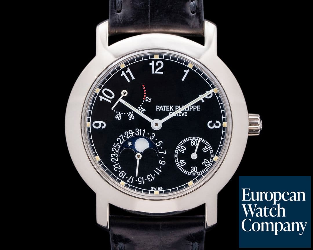 Image of Patek Philippe Moon Phase Power Reserve 5055G Black Dial 18K White Gold