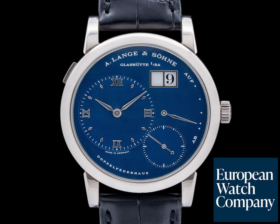 Image of A. Lange and Sohne Lange 1 Blue Dial 18k White Gold