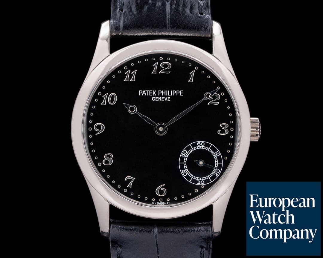 Image of Patek Philippe Calatrava Automatic Black Arabic Dial 18k White Gold