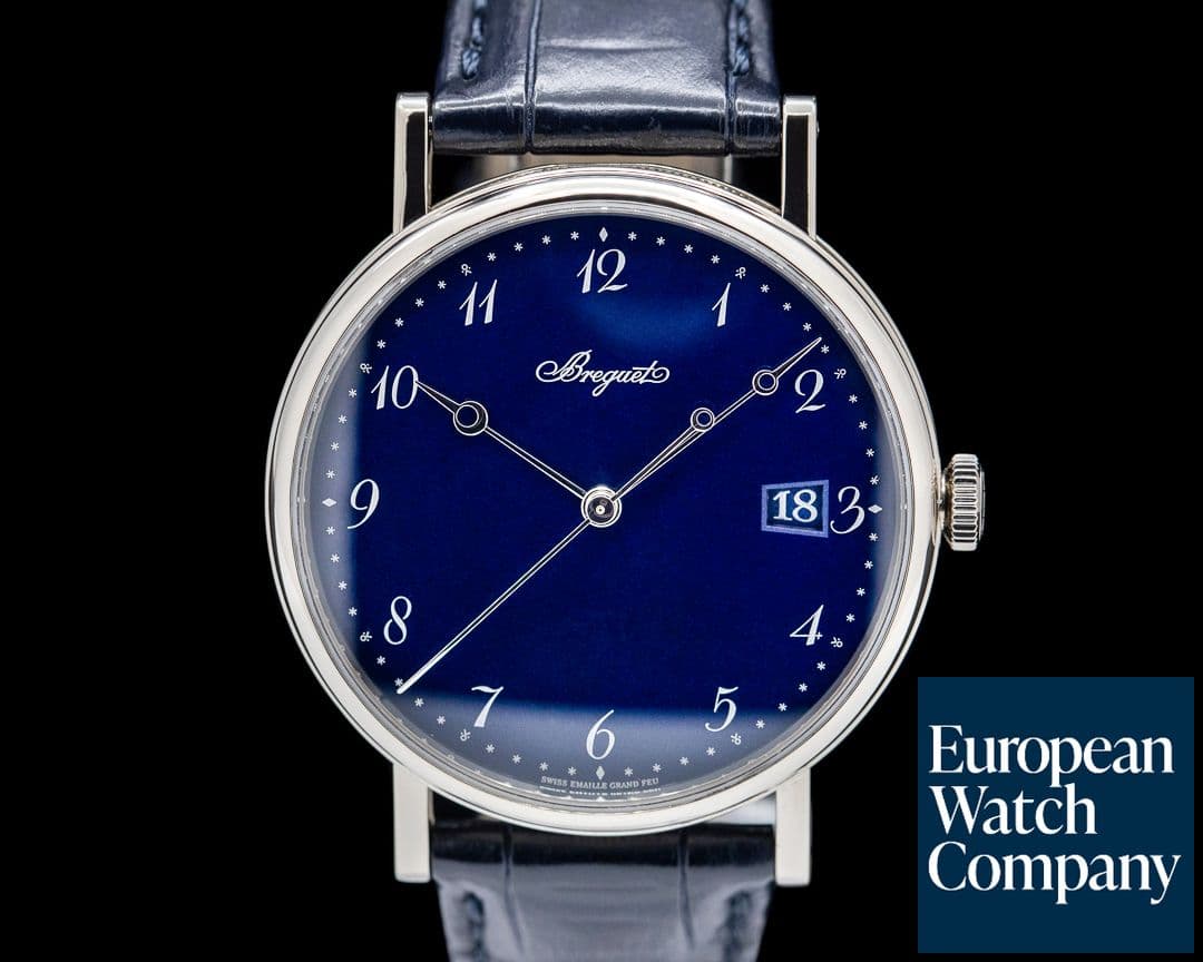 Image of Breguet Classique 5177BB Automatic Blue Enamel Dial 18K White Gold