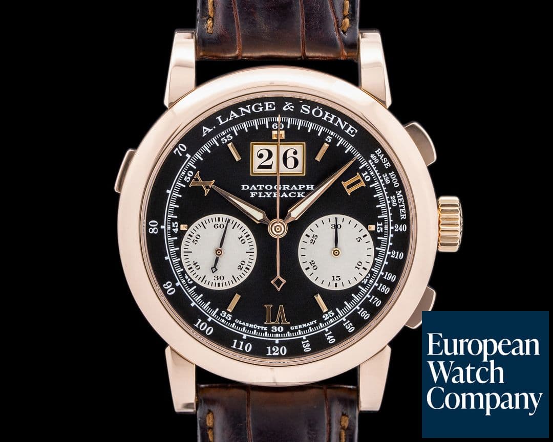Image of A. Lange and Sohne Datograph 403.031 18K Rose Gold Black Dial "DUFOUR" ORIGINAL OWNER