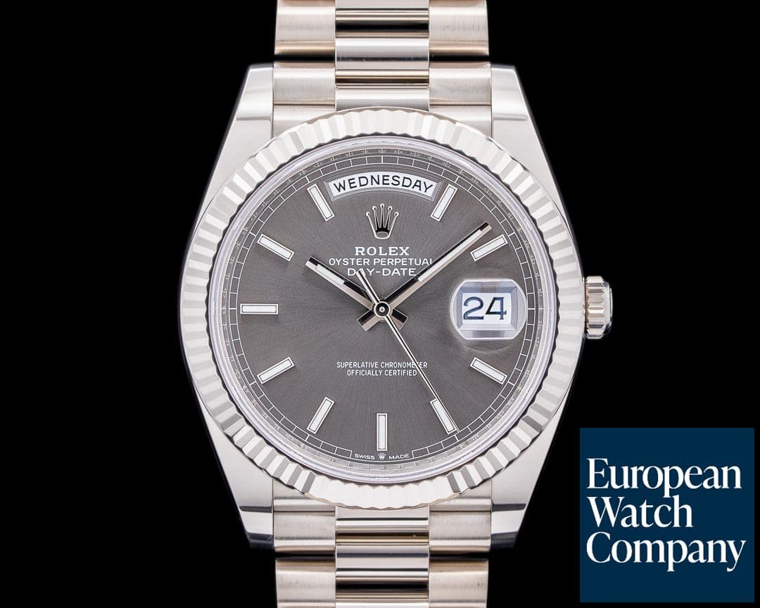 Image of Rolex Day Date 228239 President 18K White Gold Rhodium Dial 40MM 2023