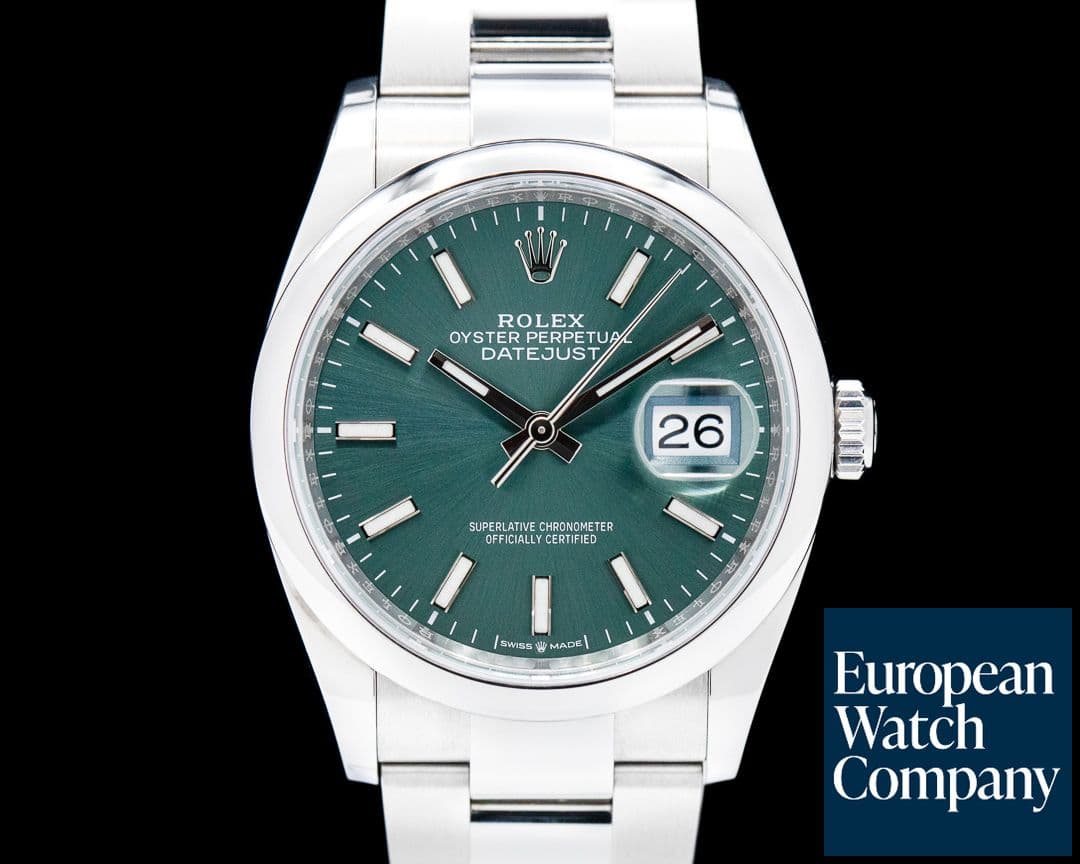 Image of Rolex Datejust 126200 Mint Green / Oyster Bracelet