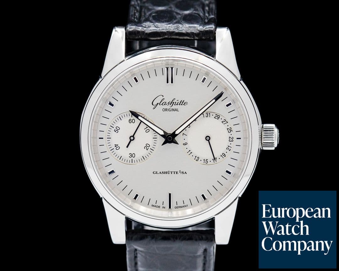 Image of Glashutte Original Senator Hand Date SS Silver Dial