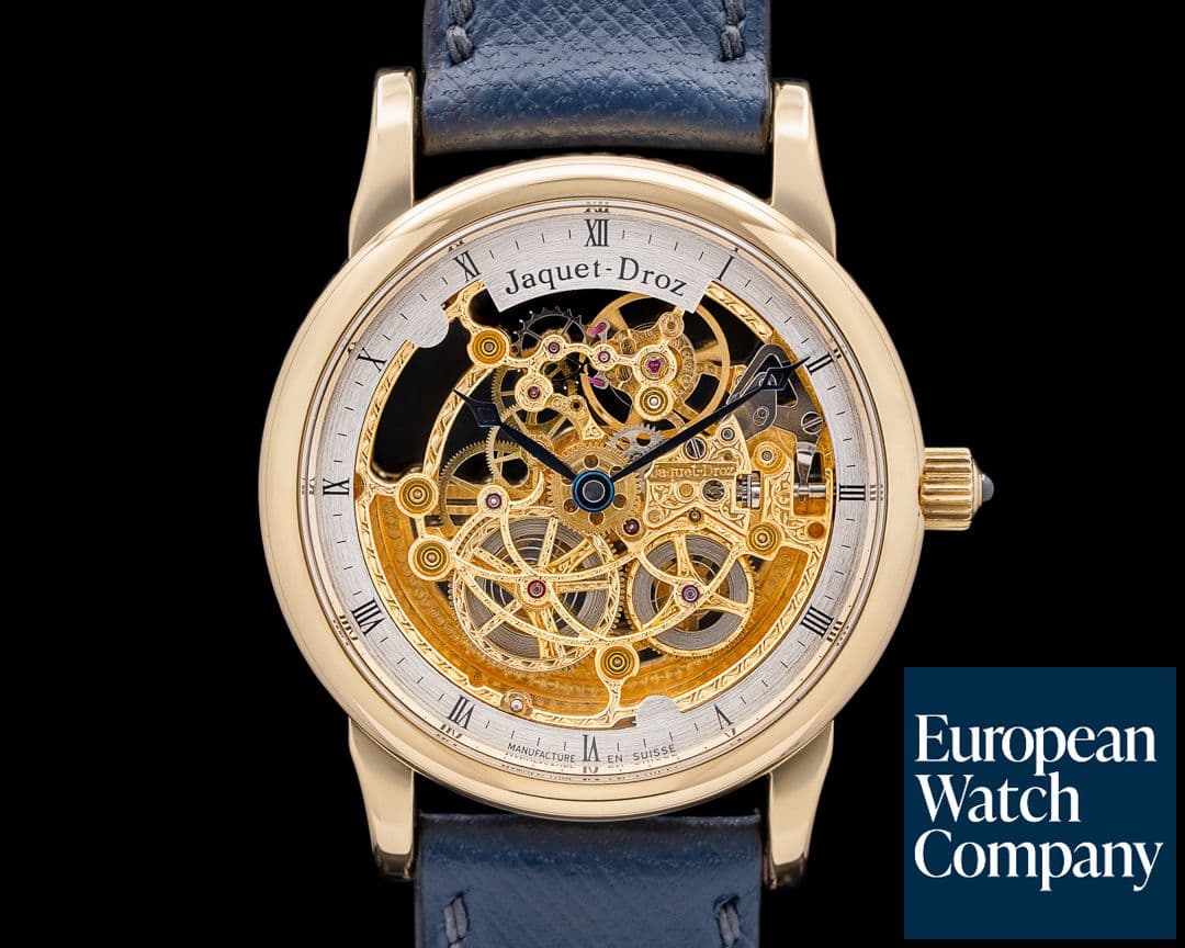 Image of Jaquet Droz Skeleton Engraved 18K Yellow Gold 36MM