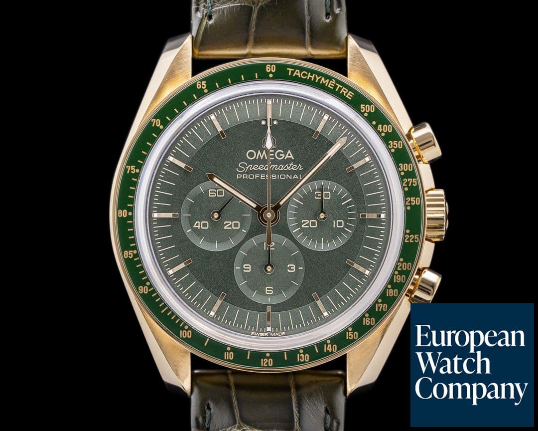 Image of Omega Speedmaster Professional "Moonshine" 18k YG Green Dial