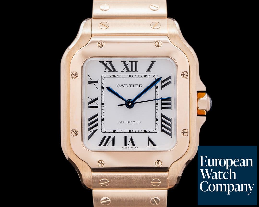 Image of Cartier Santos Medium 18K Rose Gold Automatic