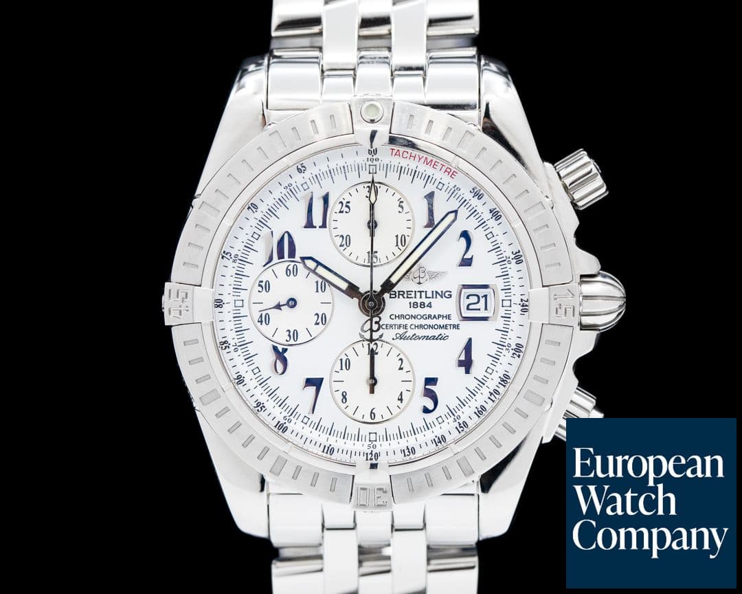 Image of Breitling Chronomat Evolution Chronograph Automatic SS White Dial