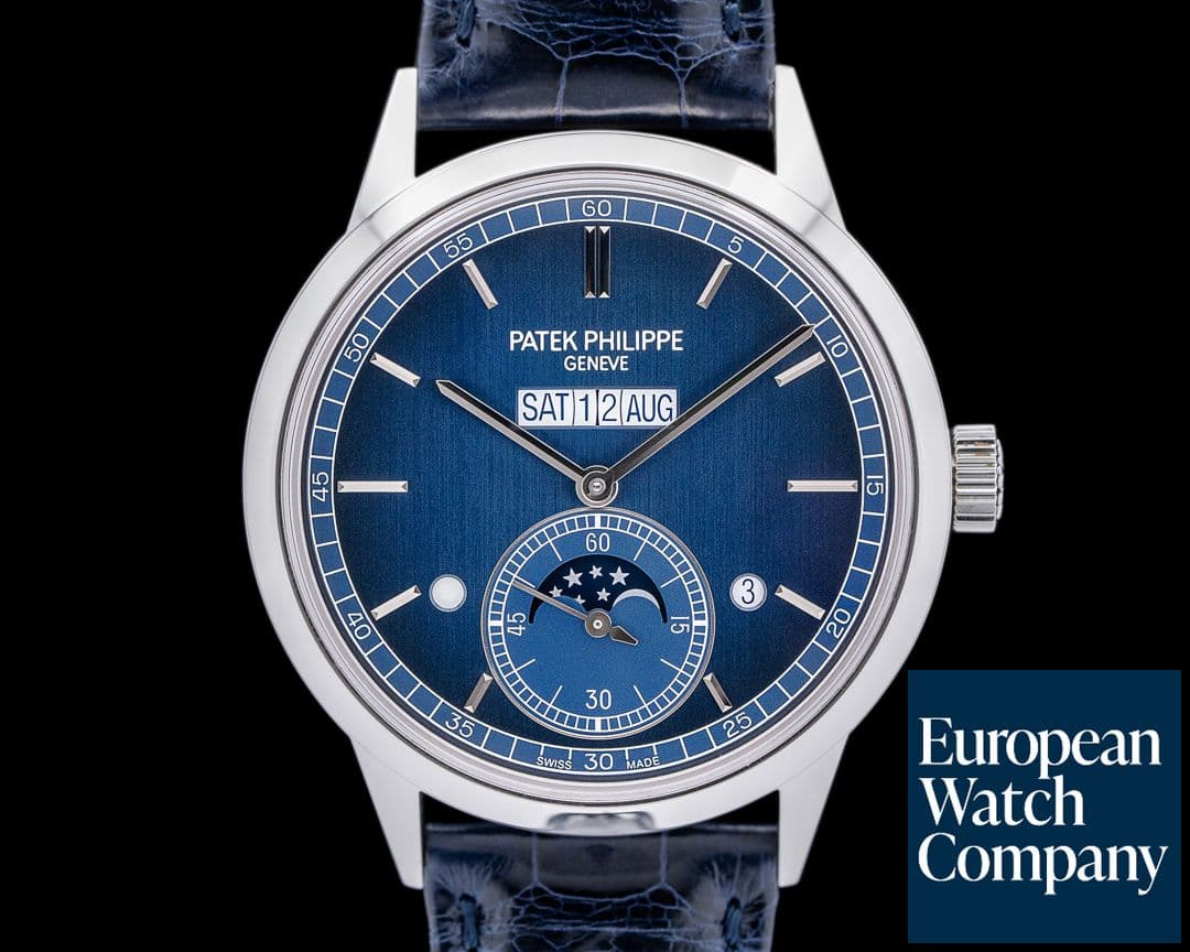 Image of Patek Philippe 5236P In Line Perpetual Calendar Platinum Blue Dial 2023