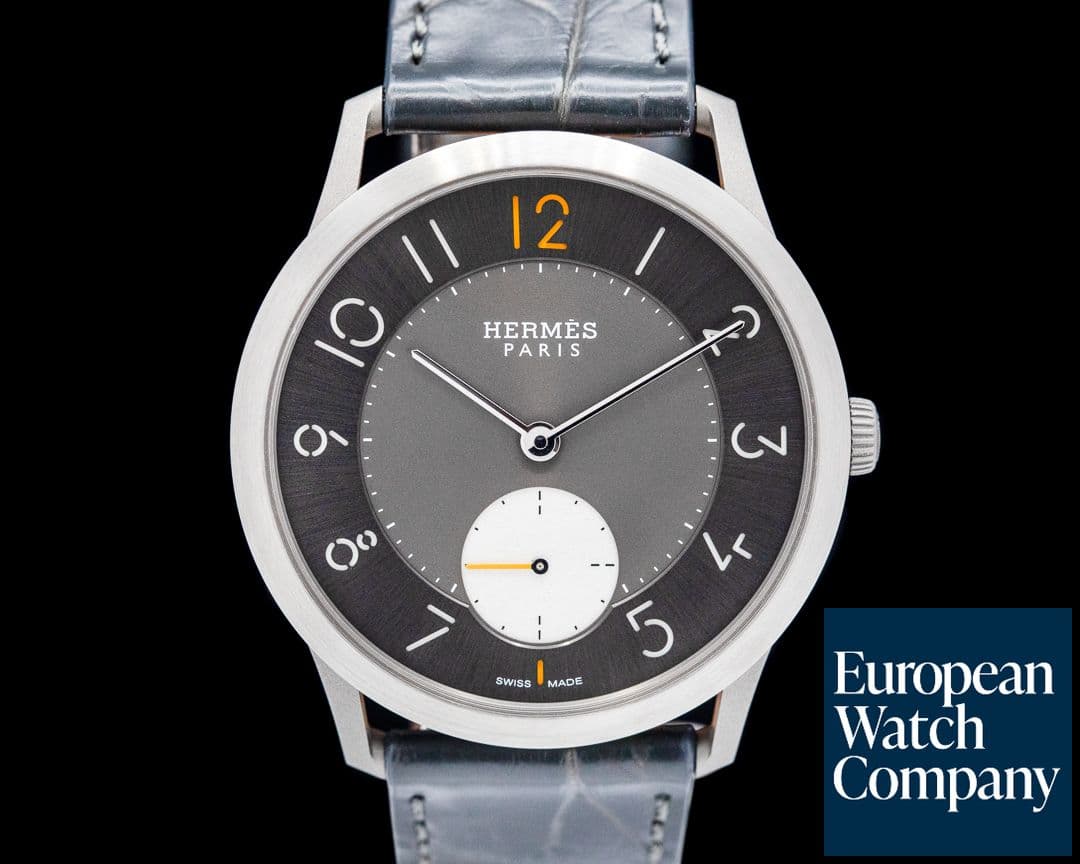 Image of Hermes Slim d'Hermes Titanium Grey Dial