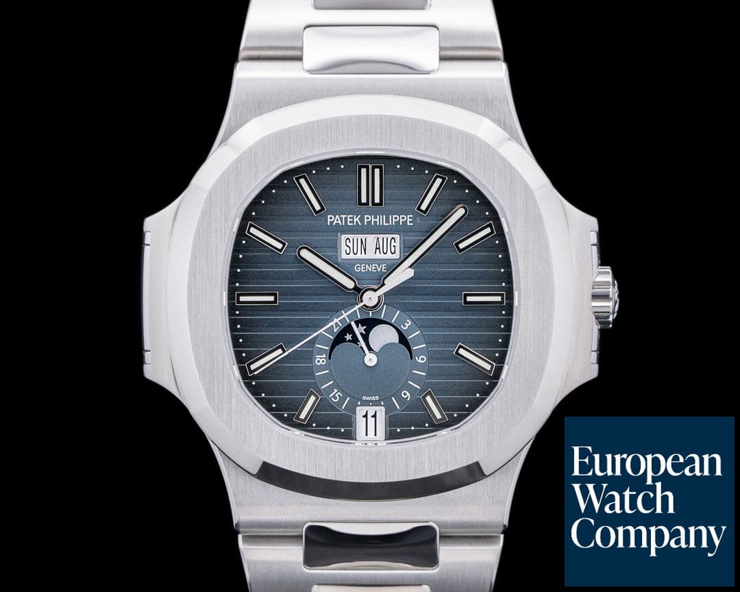 Image of Patek Philippe Nautilus 5726 Annual Calendar Moon Blue Dial SS UNWORN
