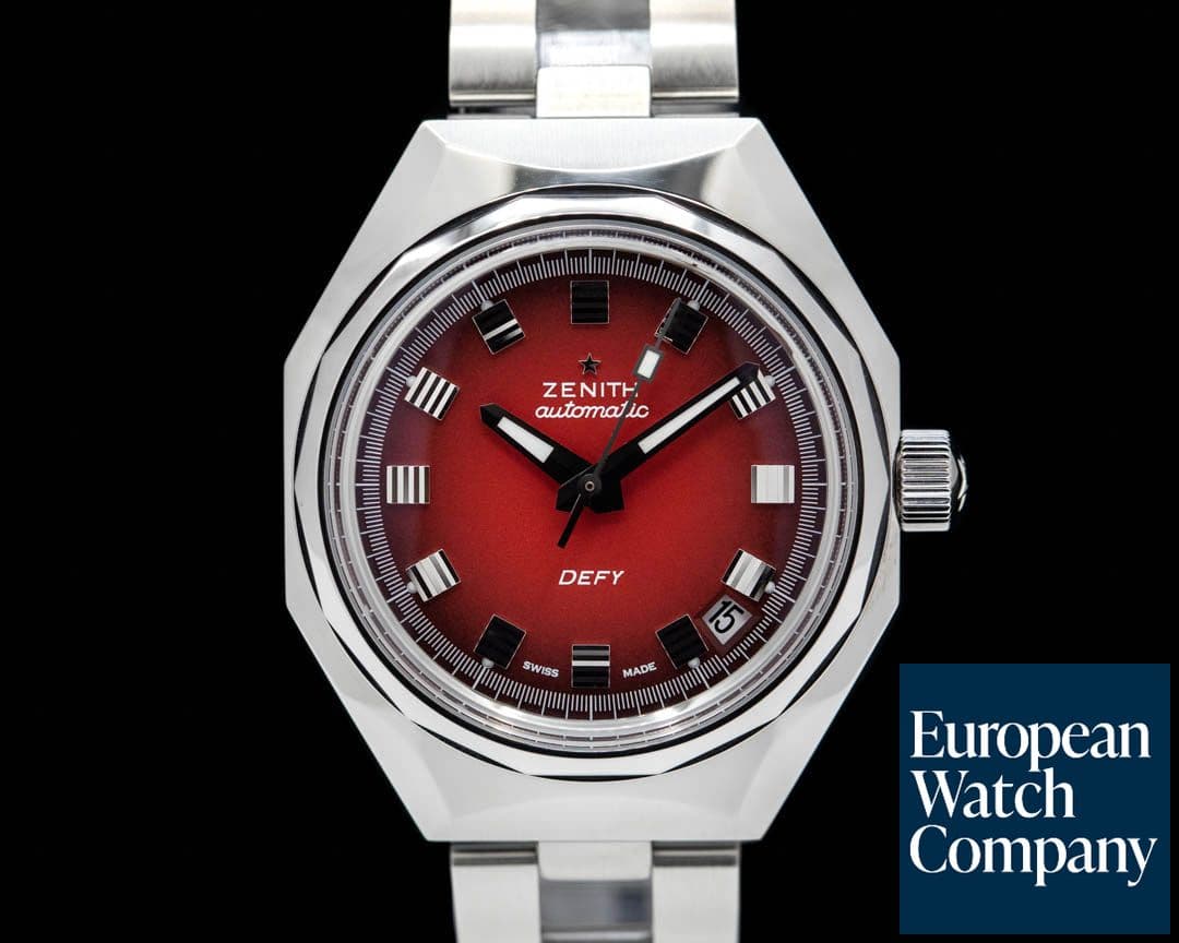 Image of Zenith DEFY REVIVAL A3691 Red Dial SS / Bracelet