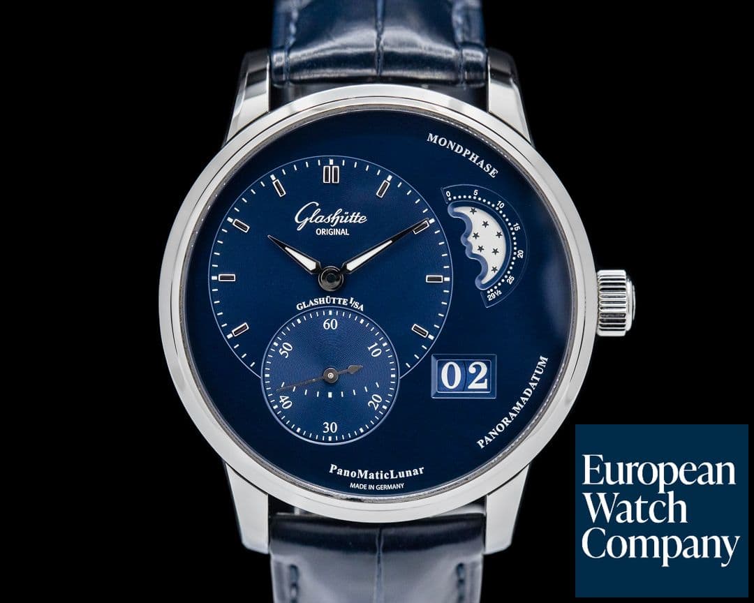 Image of Glashutte Original PanoMatic Lunar SS Blue Dial